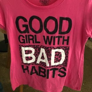 Good Girl with Bad Habits T-shirt from Spencer’s
